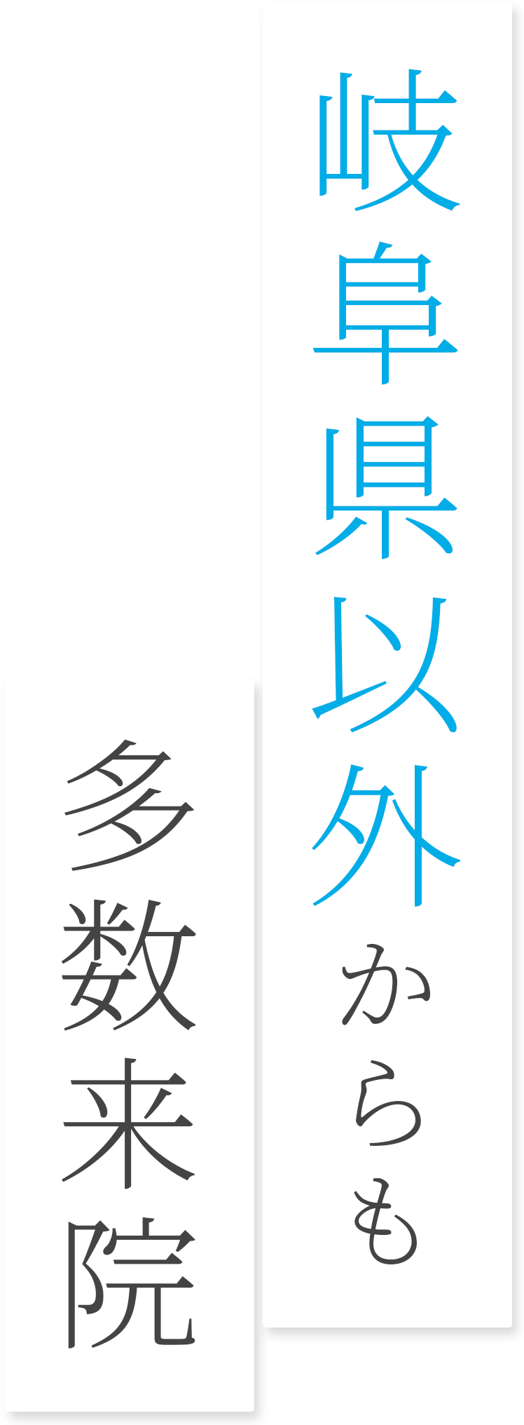 岐阜県以外からも多数来院